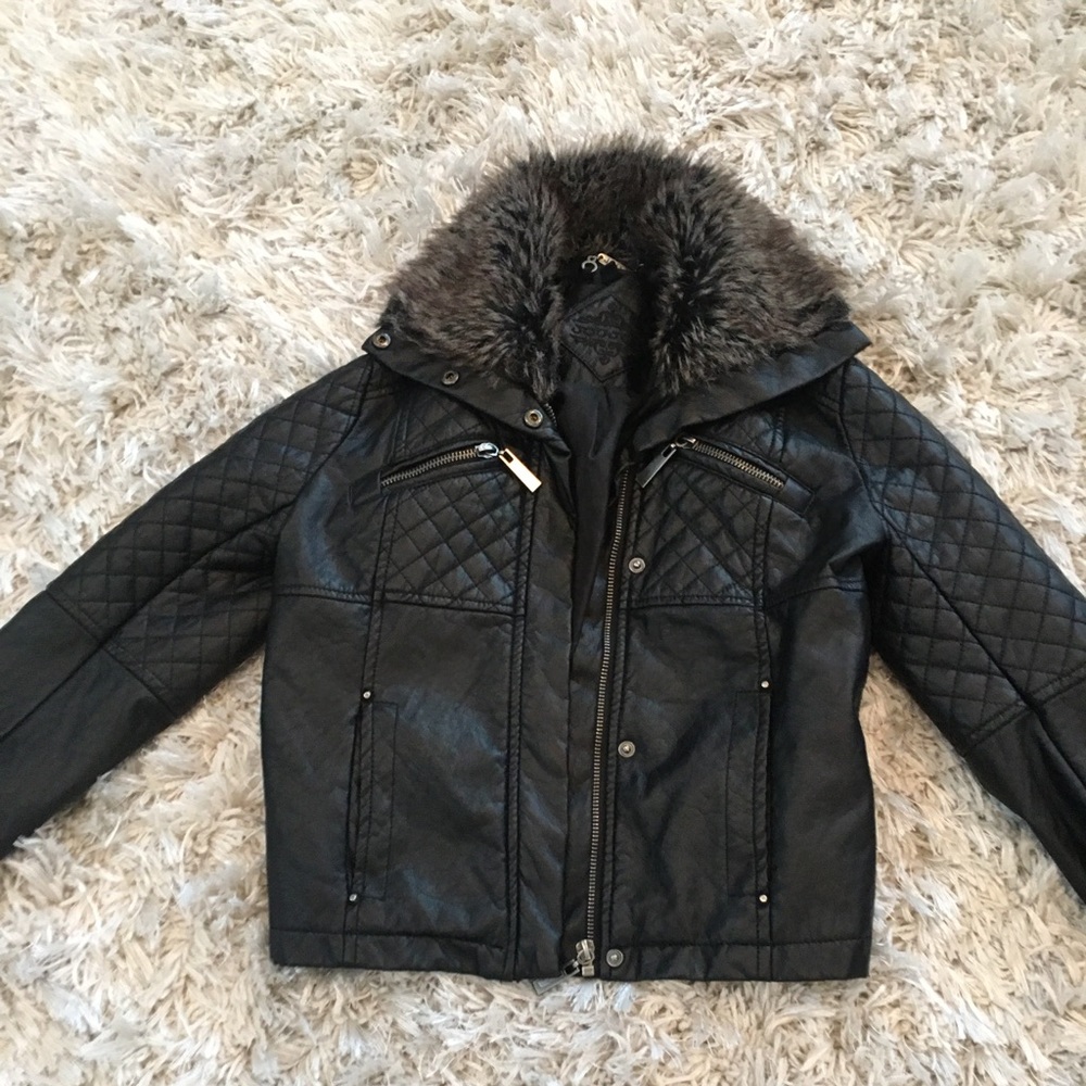 Girls faux leather jacket